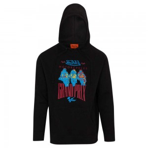 Von Dutch Authentics Gp Men Hoodie Black | US-VFEMDG412