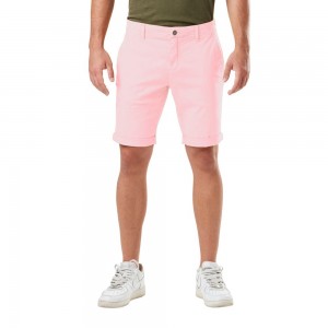 Von Dutch Barry Cotton Chino Twill Bermuda Men Shorts Rose | US-DVOICR749