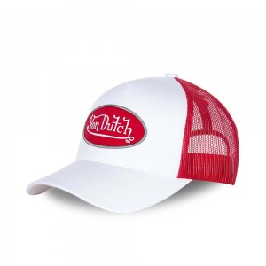 Von Dutch Baseball Bm Net Cap White / Red | US-BMYPSK197