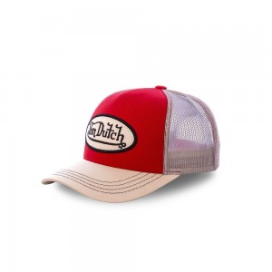 Von Dutch Baseball Cap Red / Beige | US-HBGINM201