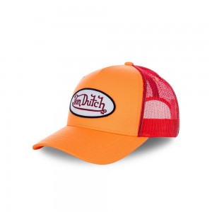 Von Dutch Baseball Fresh With Mesh Cap Orange / Red | US-GFXZOD834