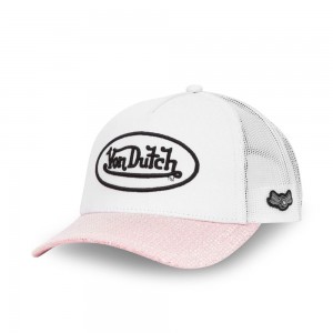 Von Dutch Baseball Shinny Cap Rose / White | US-PTYIHF784