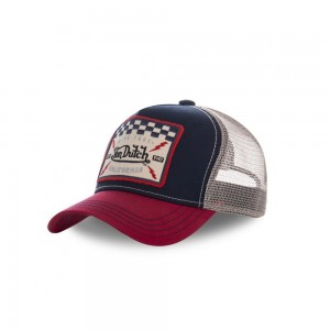 Von Dutch Baseball Square Cap Navy / Red | US-EZIQSW781