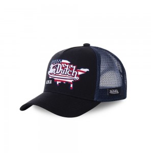 Von Dutch Baseball USA Cap Black | US-JXKCNP369