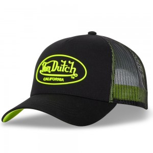 Von Dutch Baseball With Dom Net Cap Black / Green | US-KWAMPS298