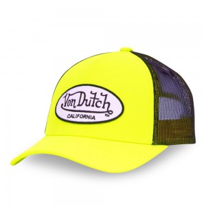 Von Dutch Baseball With Fluo Fresh Net Cap Yellow / Black | US-WPMNOI670