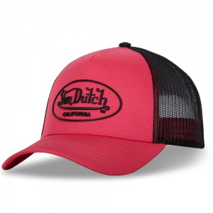 Von Dutch Baseball With Neon Net Cap Red / Black | US-PDJSGY179