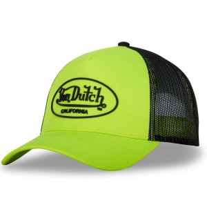 Von Dutch Baseball With Net Cap Yellow / Black | US-ZNOPDE734