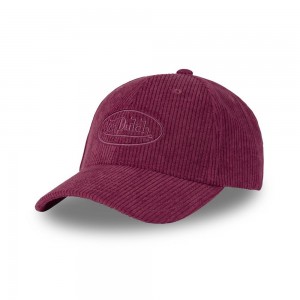 Von Dutch Corduroy Cotton Velvet Cap Bordeaux | US-FOWNMZ738