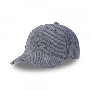 Von Dutch Corduroy Cotton Velvet Cap Grey | US-RAYOXE804