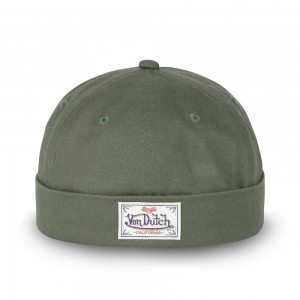 Von Dutch Cotton Docker Cap Khaki | US-KAPFRW862