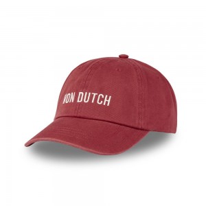 Von Dutch Dad Cotton Cap Dark Red | US-QAWOGM834