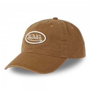 Von Dutch Dad Cotton Starback Closure Cap Brown | US-VHLCMD026