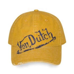 Von Dutch Dad Distressed Cap Yellow | US-LJRXHW405