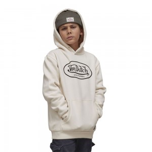 Von Dutch Kool Relax Fit Kids' Hoodie Beige / Black | US-VEJGKR801