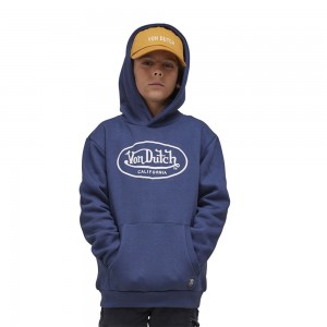 Von Dutch Kool Relax Fit Kids' Hoodie Blue / White | US-BGFDLZ647