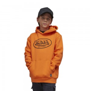 Von Dutch Kool Relax Fit Kids' Hoodie Orange / Black | US-BFZIDH735