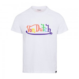 Von Dutch Logo White Ss Women T-Shirt White | US-CLKYPE163