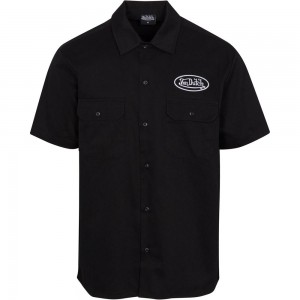 Von Dutch Mechanic Men T-Shirt Navy | US-ZCRWFX814