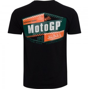 Von Dutch Moto 4 Gp Performance Ss Men T-Shirt Black | US-AVHEIY821