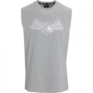 Von Dutch Originals Flying Eyeball Sleeveless Men T-Shirt Grey | US-EDAGLU230