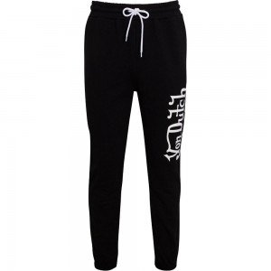 Von Dutch Originals Logo Men Joggers Black | US-UTLMDX620