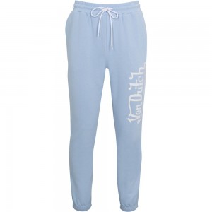 Von Dutch Originals Logo Men Joggers Light Blue | US-IUTBQO726