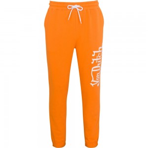 Von Dutch Originals Logo Men Joggers Orange | US-NJXEDP351