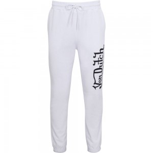 Von Dutch Originals Logo Men Joggers White | US-QNTXOK194