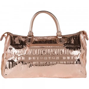 Von Dutch Reflective Women Duffle Bag Rose Gold | US-IETJUA154