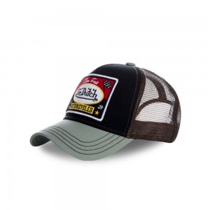 Von Dutch Square Mesh Cap Black / Red / Green | US-OLHNMA652