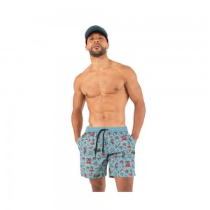 Von Dutch Totem Board Men Shorts Blue | US-ULPCXG809