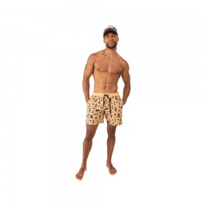 Von Dutch Totem Board Men Shorts Brown | US-JHIRZW021