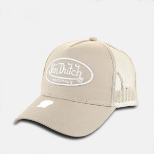 Von Dutch Trucker Boston Cap Beige | US-DIAWNS734