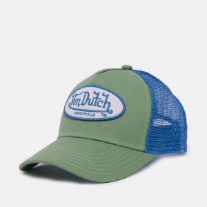 Von Dutch Trucker Boston Cap Blue / Green | US-CZJTXA735