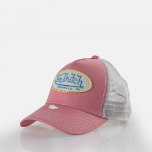 Von Dutch Trucker Boston Cap Pink / White | US-ZUCGXT742