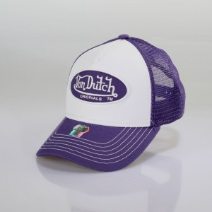 Von Dutch Trucker Boston Cap Purple / White | US-RTJCAZ893