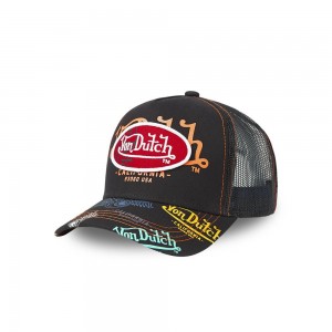 Von Dutch Trucker Brand Cap Black | US-LODRAI783