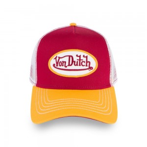 Von Dutch Trucker Cap Dark Red / Orange | US-ATPUJH471