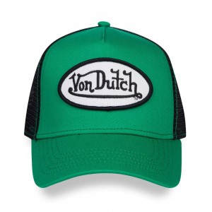 Von Dutch Trucker Cap Green / Black / White | US-DJQCVB802