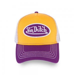 Von Dutch Trucker Cap Purple / Yellow | US-PDVGKI624