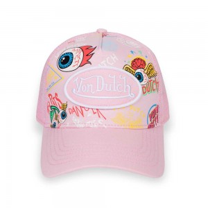 Von Dutch Trucker Jax All-over-print Cap Light Pink | US-OSGQCN964