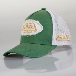 Von Dutch Trucker Kalmar Cap Green / White | US-QFCPID357