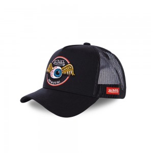 Von Dutch Trucker Rag Keep An Eye Out Cap Black | US-TYEGNM549