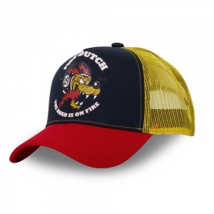 Von Dutch Trucker Snapback Closure Cap Blue / Red / Yellow | US-TCSDFH367