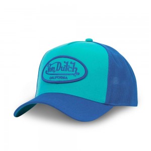 Von Dutch Trucker Snapback Closure Cap Blue | US-BUKOLQ432