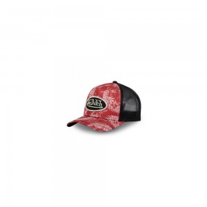 Von Dutch Trucker Snapback Closure Cap Red / Black | US-JPVWXQ386