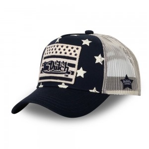 Von Dutch Trucker Snapback Star Closure Cap Navy | US-QFUNBE051