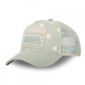 Von Dutch Trucker Snapback Star Closure Cap Blue | US-VLPUYB572