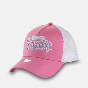 Von Dutch Trucker Soho Cap Pink/White | US-YIHARK917